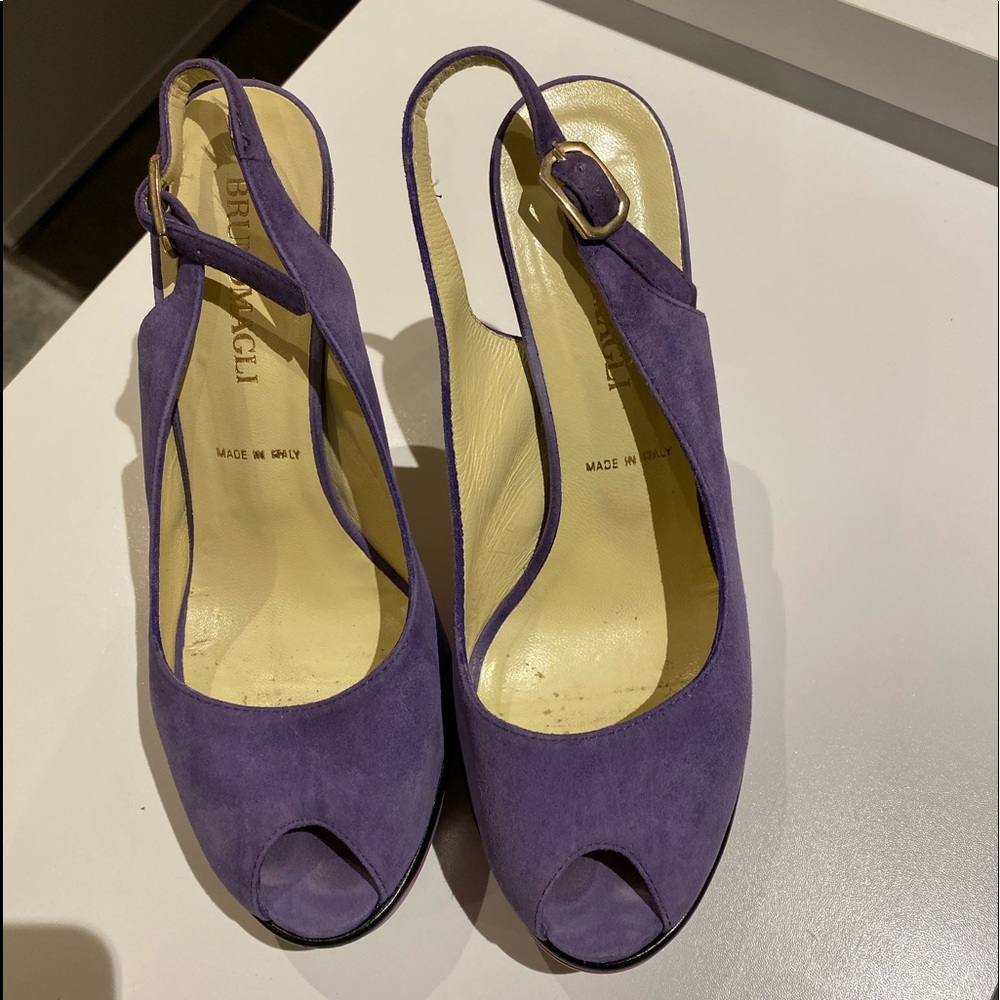Bruno Magli Leather Open Toe Shoes
